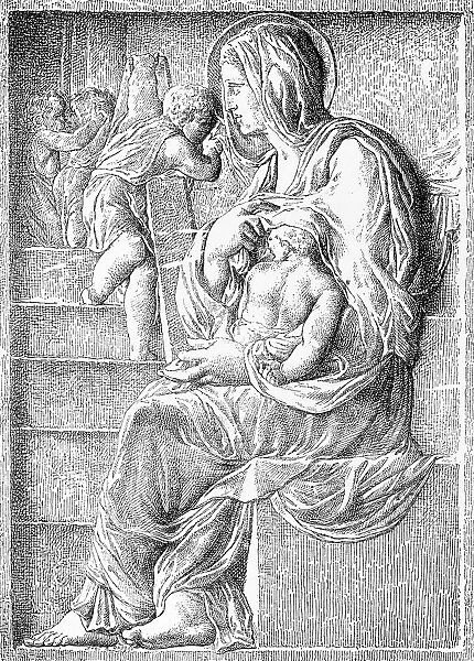 Virgin Mary with child by Michelangelo