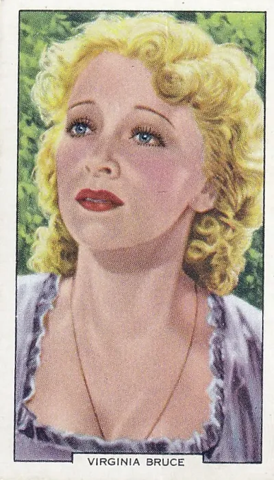 Framed Print : Virginia Bruce, My Favorite Part series, Collectible Tobacco Card, 1939 Framed Print : Virginia Bruce, My Favorite Part series, Collectible Tobacco Card, 1939