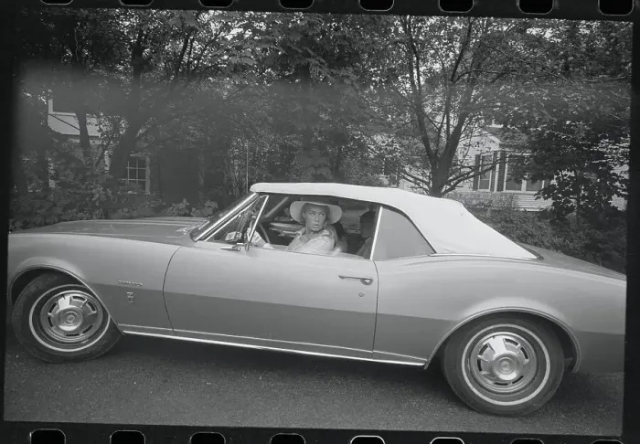 Framed Print : Virginia Joan Kennedy Driving Chevy Convertible Framed Print : Virginia Joan Kennedy Driving Chevy Convertible