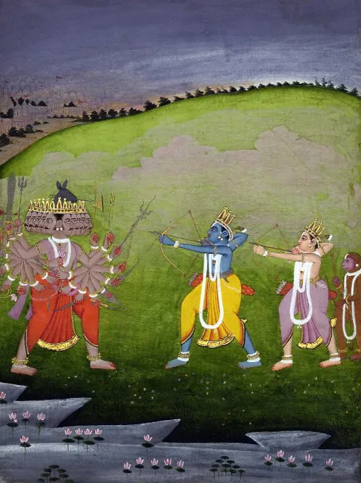 Framed Print : Vishnu in the form of Rama, the seventh avatar of the god