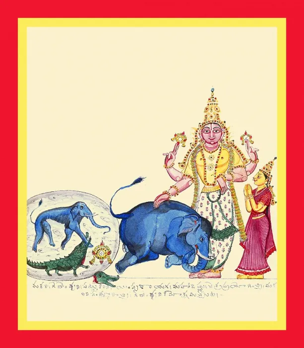 Framed Print : Vishnu Gajendramoksha Framed Print : Vishnu Gajendramoksha