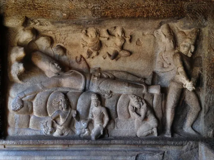Framed Print : Vishnu in Mahishasuramardini Cave Framed Print : Vishnu in Mahishasuramardini Cave