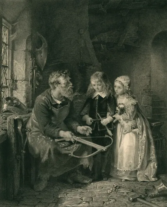 Framed Print : Visit to the armourer Framed Print : Visit to the armourer