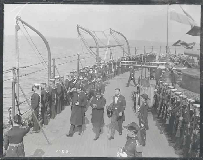 Framed Print : Visitors Aboard Argentinean Ship