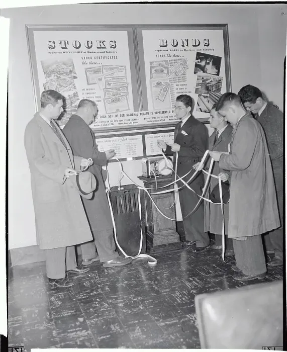 Framed Print : Visitors Attending Stock Exchange Display Framed Print : Visitors Attending Stock Exchange Display