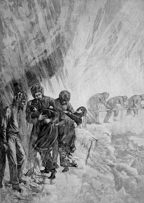 Framed Print : Visitors walk under Niagara Falls waterfalls and get wet, Canada, Visitors walk under Niagara Falls waterfalls and get wet, Canada, Historic, historical, digitally improved reproduction of an original from the 19th century Framed Print : Visitors walk under Niagara Falls waterfalls and get wet, Canada, Visitors walk under Niagara Falls waterfalls and get wet, Canada, Historic, historical, digitally improved reproduction of an original from the 19th century