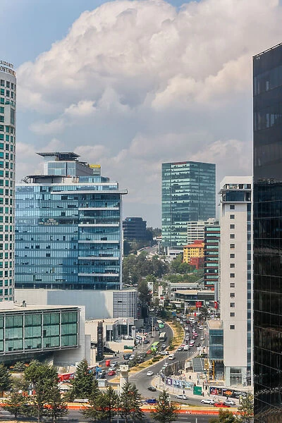 Vista of buildings in Santa Fe - Mexico City, Mexico