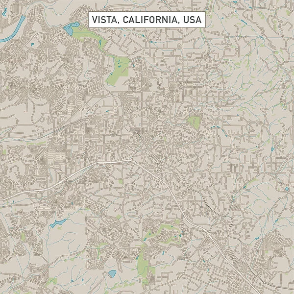 Vista California US City Street Map