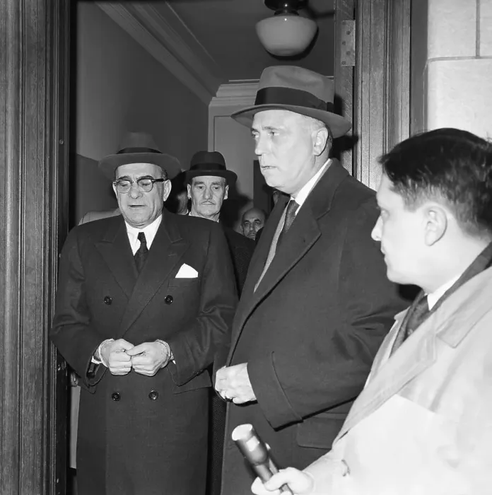 Framed Print : Vito Genovese In Handcuffs Framed Print : Vito Genovese In Handcuffs