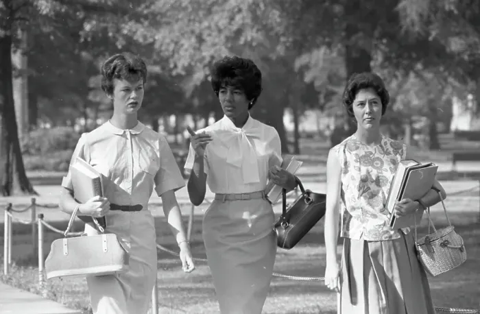 Framed Print : Vivian Malone Walks To Class