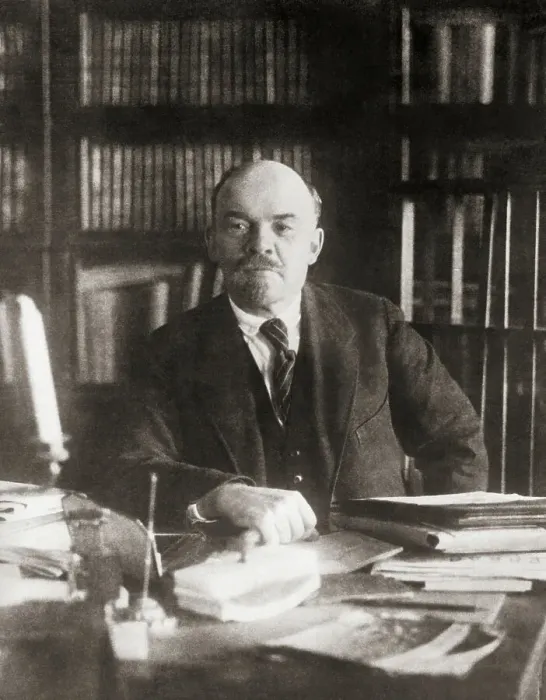 Framed Print : Vladimir Ilich Lenin Sitting at Desk Framed Print : Vladimir Ilich Lenin Sitting at Desk