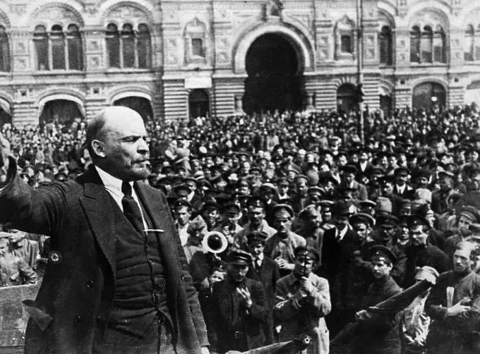 Framed Print : Vladimir Lenin Speaking to Crowd Framed Print : Vladimir Lenin Speaking to Crowd