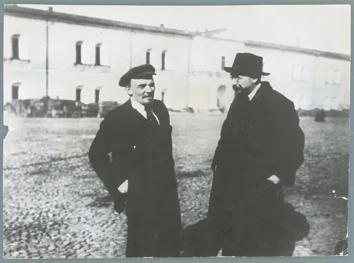 Framed Print : Vladimir Lenin Strolling in Yard Framed Print : Vladimir Lenin Strolling in Yard