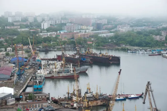 Framed Print : Vladivostok cityscape