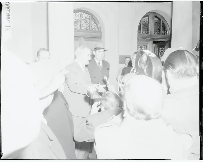 Framed Print : V.M. Molotov and Andrey Gromyko Speaking to Reporters Framed Print : V.M. Molotov and Andrey Gromyko Speaking to Reporters
