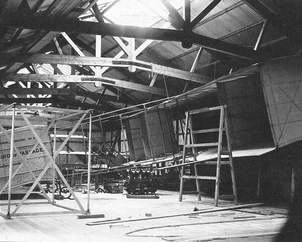 Voisin. May 1909: A Moore Brebazon Voisin being assembled at the Shorts Bros Factory