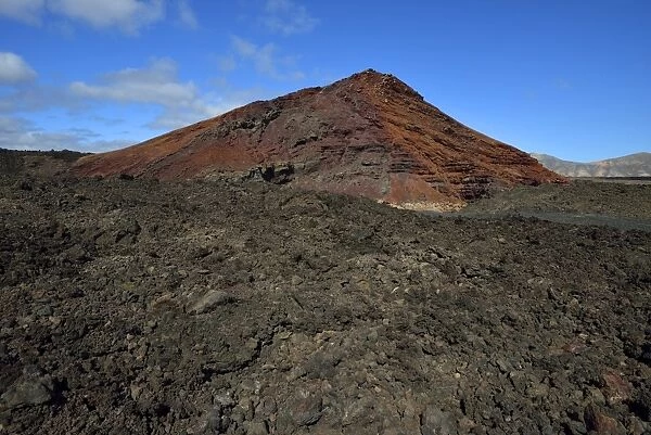 Volcanic cone, at El Golfo, Lanzarote, Canary Islands, Spain