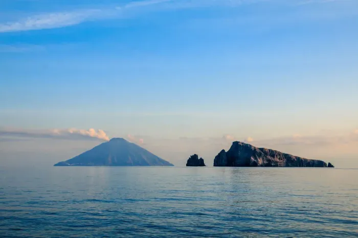 Framed Print : Volcanic island of Stromboli, Aeolian islands