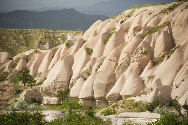 Volcanic rock formations in the Goreme Valley near Uchisar