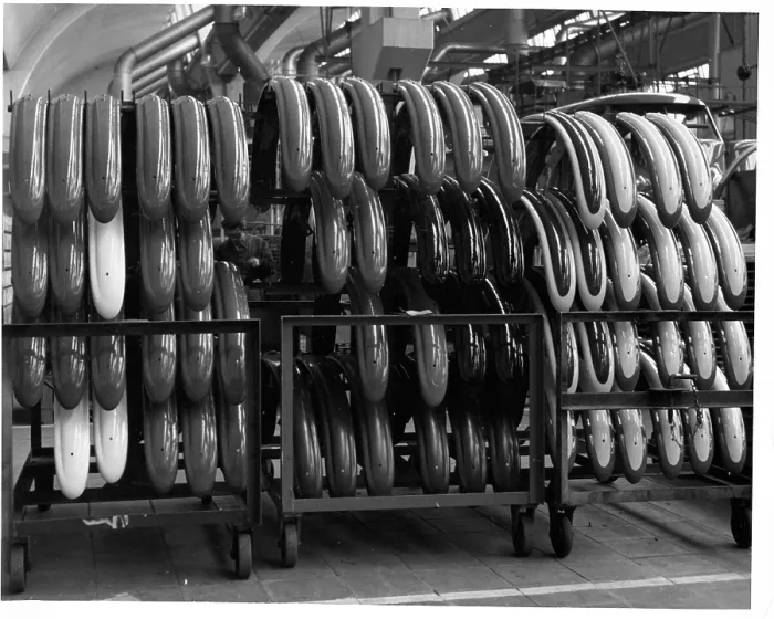 Framed Print : Volkswagen Fenders in factory Framed Print : Volkswagen Fenders in factory
