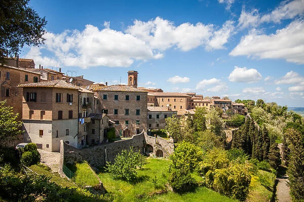 Volterra Panorama. Panorama of medieval town of Volterra in Tuscany, Italy