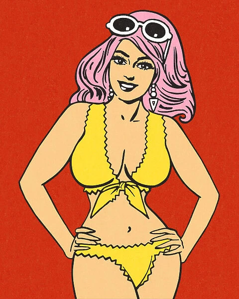 Voluptuous Woman Wearing a Bikini