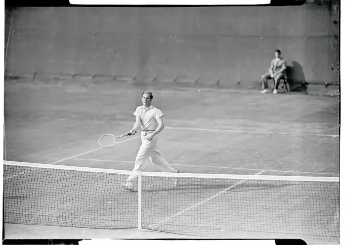 Framed Print : Von Cramm Playing Tennis Framed Print : Von Cramm Playing Tennis