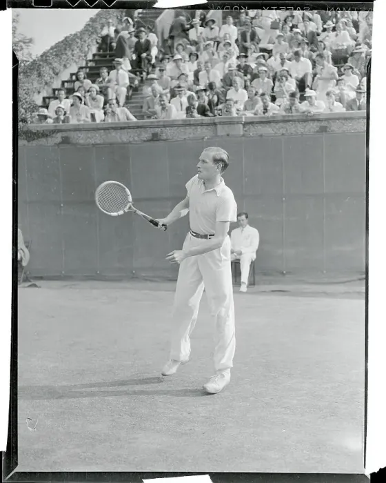 Framed Print : Von Cramm Playing Tennis Framed Print : Von Cramm Playing Tennis