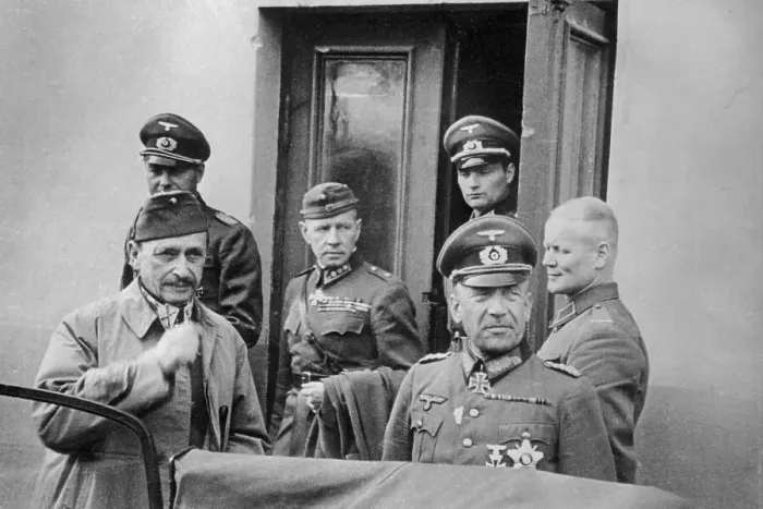 Framed Print : Von Falkenhorst and Mannerheim Reviewing Finnish Forces Framed Print : Von Falkenhorst and Mannerheim Reviewing Finnish Forces
