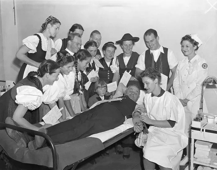 Framed Print : Von Trapps Watches as George Has Blood Taken Framed Print : Von Trapps Watches as George Has Blood Taken