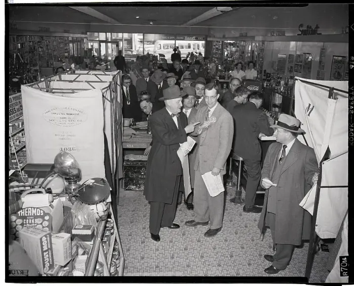 Framed Print : Voters in Drug Store Framed Print : Voters in Drug Store