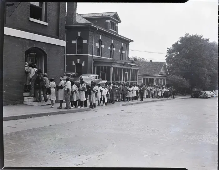 Framed Print : Voters Line Up At Polls Framed Print : Voters Line Up At Polls