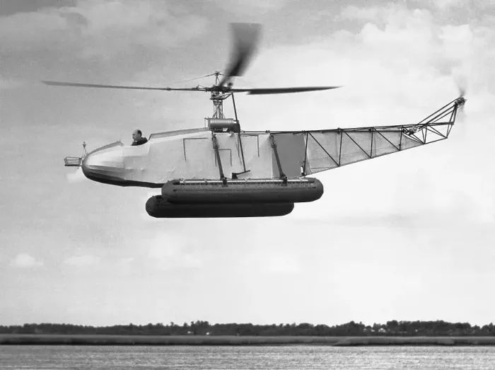 Framed Print : Vought-Sikorsky VS-300 Helicopter in Flight Framed Print : Vought-Sikorsky VS-300 Helicopter in Flight