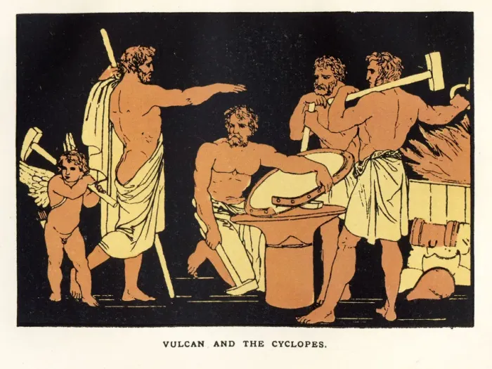 Framed Print : Vulcan and the Cyclopes Framed Print : Vulcan and the Cyclopes