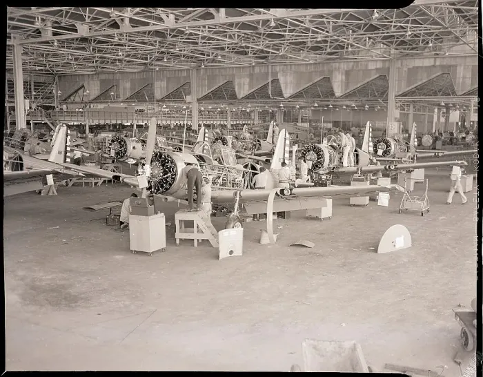 Framed Print : Vultee Aircraft Production Facility Framed Print : Vultee Aircraft Production Facility