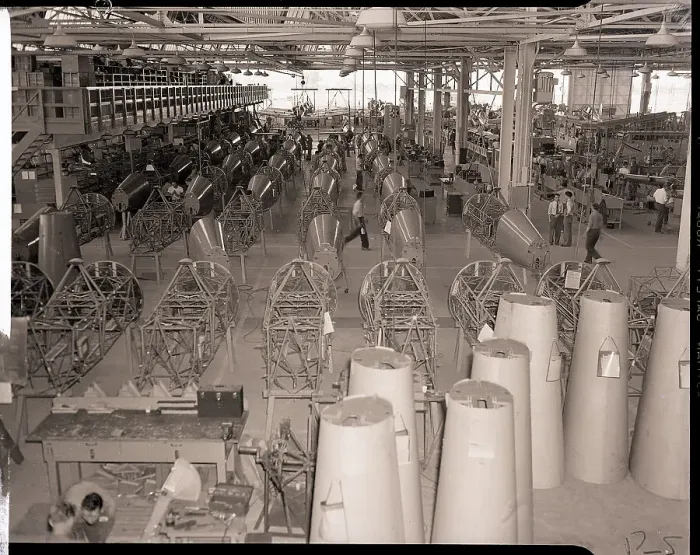Framed Print : Vultee Aircraft Production Facility