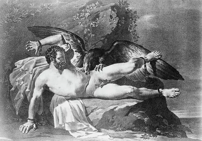 Framed Print : Vulture Attacking Prometheus Framed Print : Vulture Attacking Prometheus
