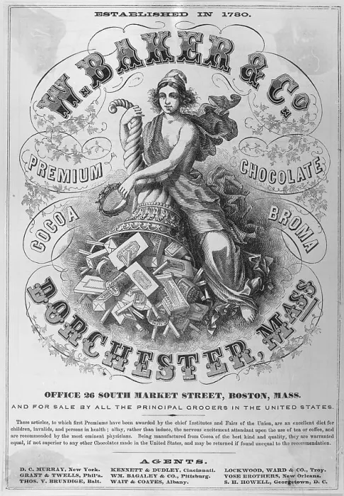 Framed Print : W. Baker & Co. Chocolate Manufacturer Advertisement Framed Print : W. Baker & Co. Chocolate Manufacturer Advertisement