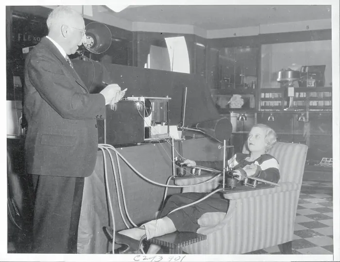 Framed Print : W. C. Wideman Demonstrating Lie Detector Usage Framed Print : W. C. Wideman Demonstrating Lie Detector Usage