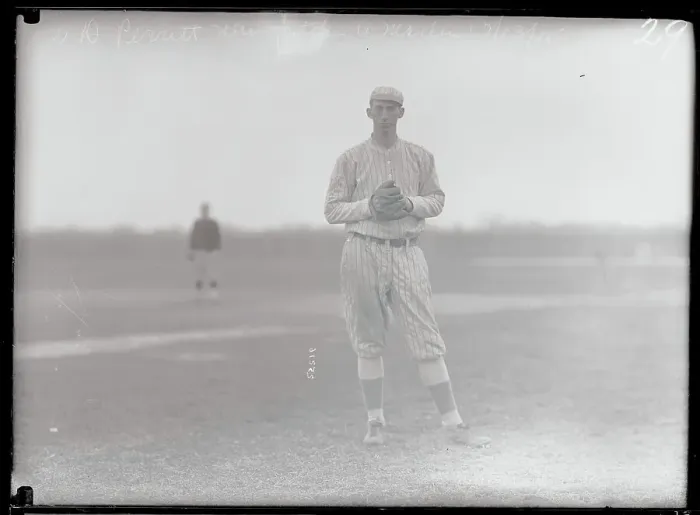 Framed Print : W. D. Perritt Pausing on Baseball Field