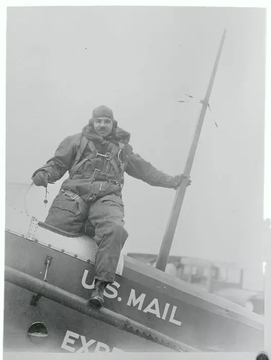 Framed Print : W. L. Smith Standing on Plane Framed Print : W. L. Smith Standing on Plane