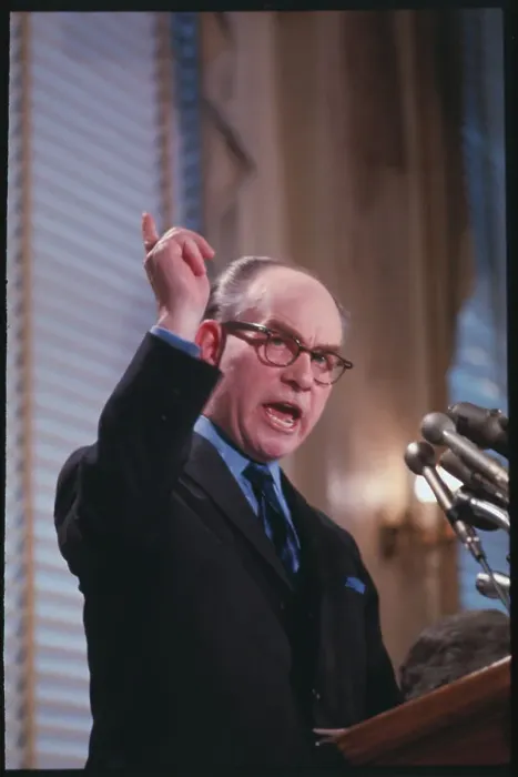 Framed Print : W.A. Boyle Gesturing at News Conference Framed Print : W.A. Boyle Gesturing at News Conference