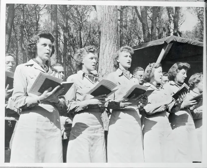 Framed Print : WAC Choir Singing at Services Framed Print : WAC Choir Singing at Services