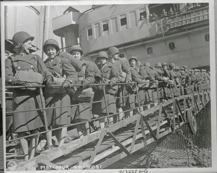 Framed Print : WACs Landing Ashore in Africa Framed Print : WACs Landing Ashore in Africa