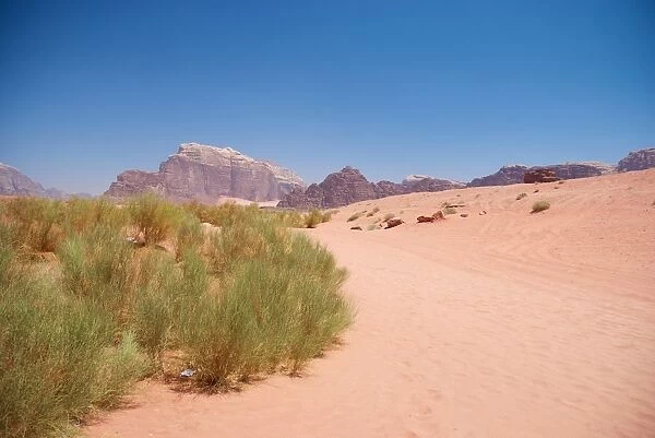 Wadi rum. Sand dunes in Wadi Rum desert, UNESCOs World Heritage Site