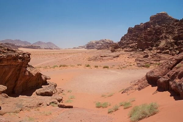 Wadi rum. Sand dunes in Wadi Rum desert, UNESCOs World Heritage Site