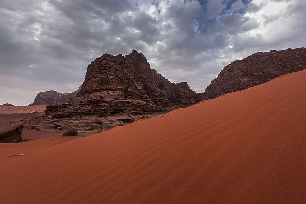 Wadi Rum desert landscape at sunruse, Jordan