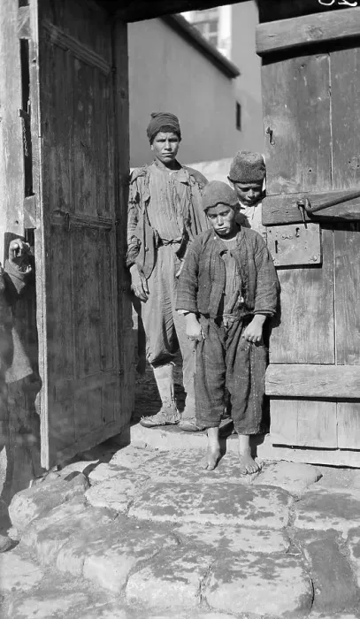 Framed Print : Waifs Waiting at Orphanage Door Framed Print : Waifs Waiting at Orphanage Door