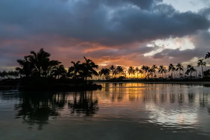 Framed Print : Waikiki Sunset