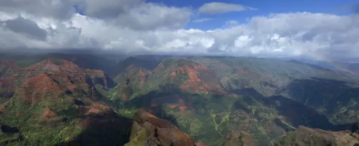 Framed Print : Waimea Canyon panoramic, Kauai, Hawaii, USA